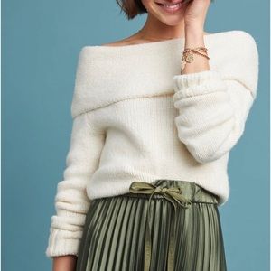 NWT Anthropologie Natalia Off the Shoulder Sweater